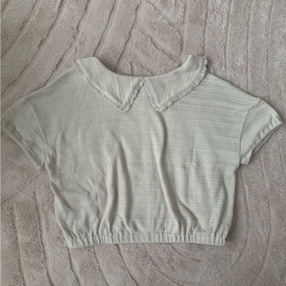 Madewell Ruffle-Collared Crop Top - Picture 13 of 13